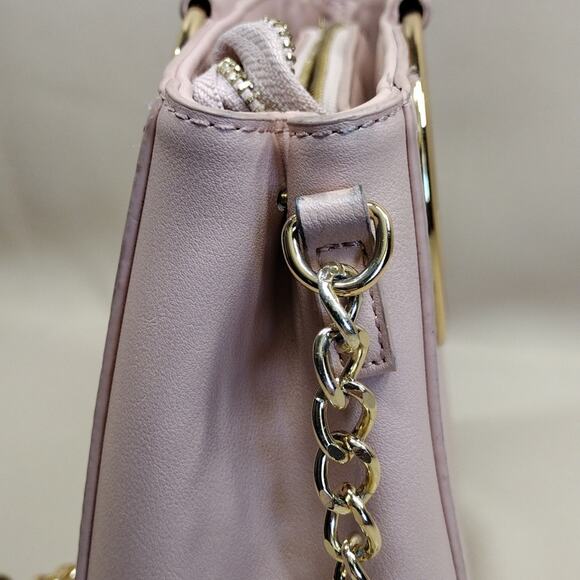 Elegant Studded Gold Light Baby Pink Chain Boho Chick Sheek Crossbody Bag Purse - Picture 13 of 16